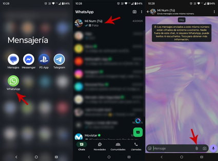 WhatsAppにビデオをアップロードします