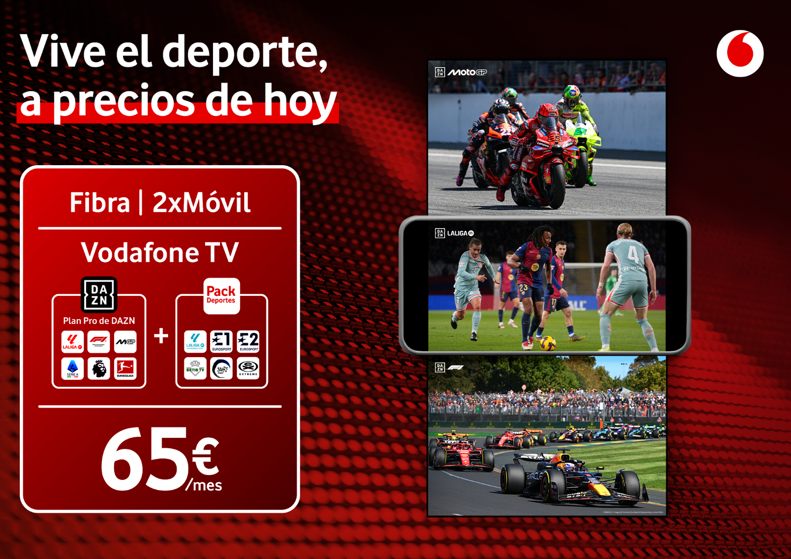 Vodafone lanza una nueva tarifa con más deporte que nunca: LaLiga EA Sports, Fórmula 1 y mucho más