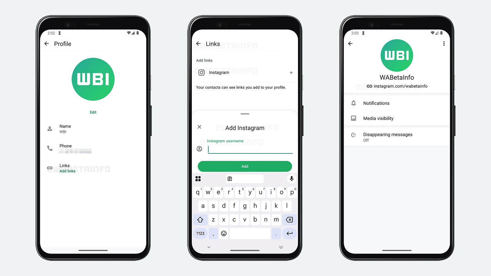 WhatsApp mostrará enlaces a tus perfiles en otras redes sociales