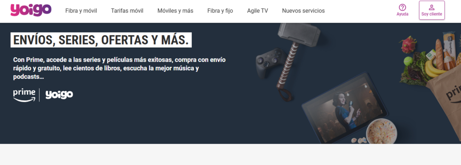 Yoigo ofrece Prime a sus clientes con un precio muy reducido