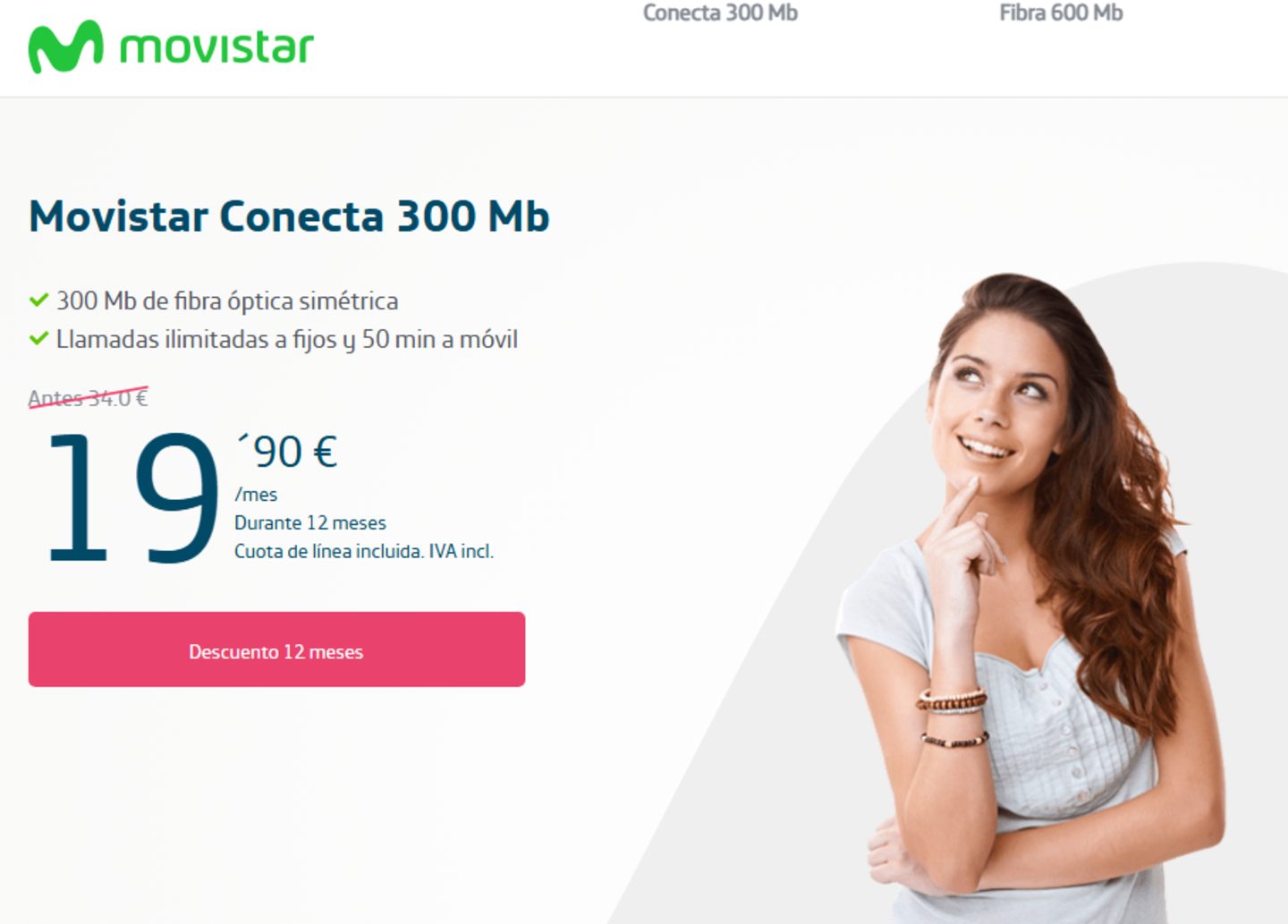 Fibra barata y sin permanencia. Así es la propuesta de Movistar de menos de 20 euros al mes