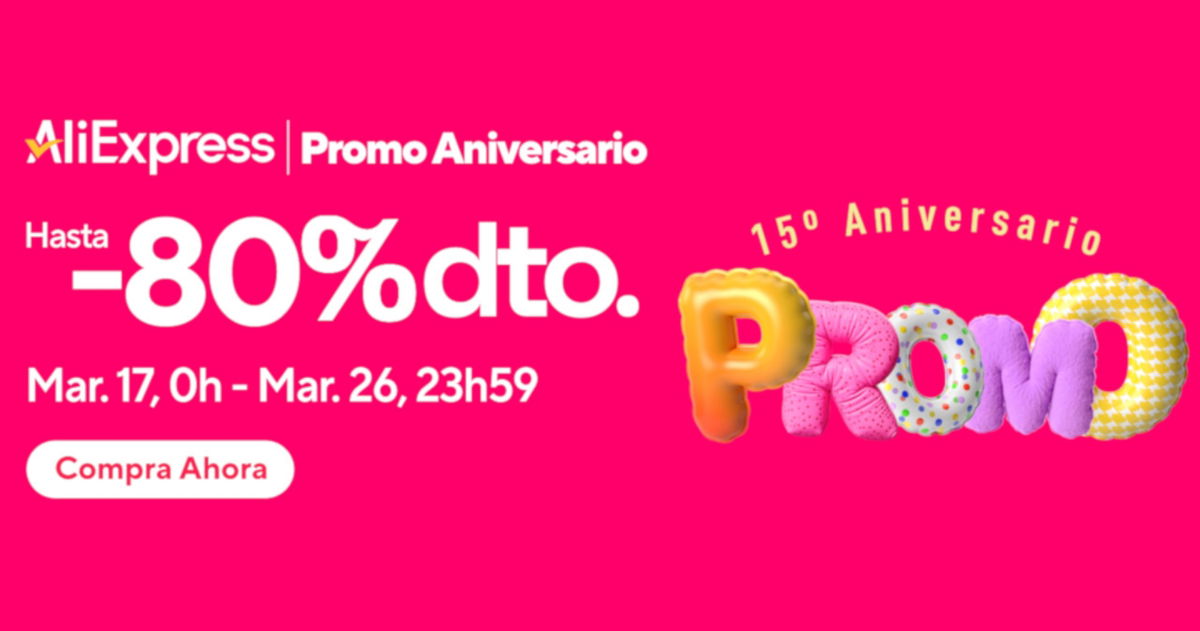 Prepárate para el Aniversario de AliExpress: qué es, cuánto dura y nuestros cupones exclusivos