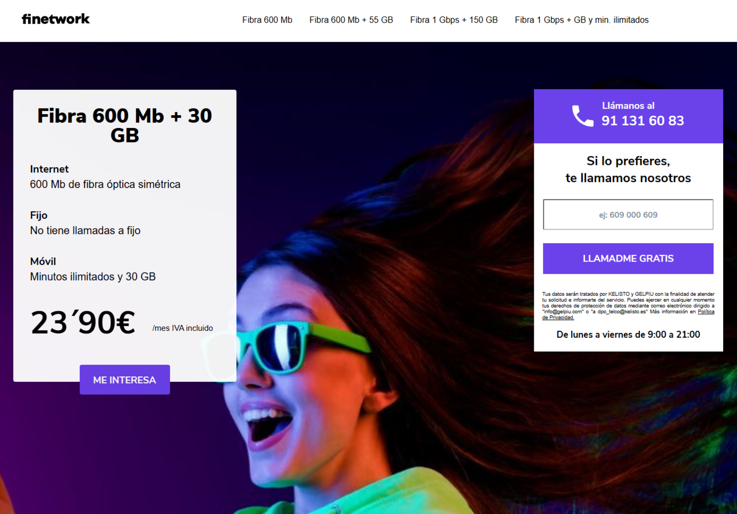 Si buscas fibra con dos líneas móviles, esta oferta de Finetwork tiene un precio imbatible