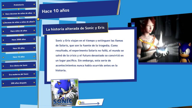 Sonic tiene su propia cronología. El lavado de cara de la web oficial del erizo trae la sorpresa