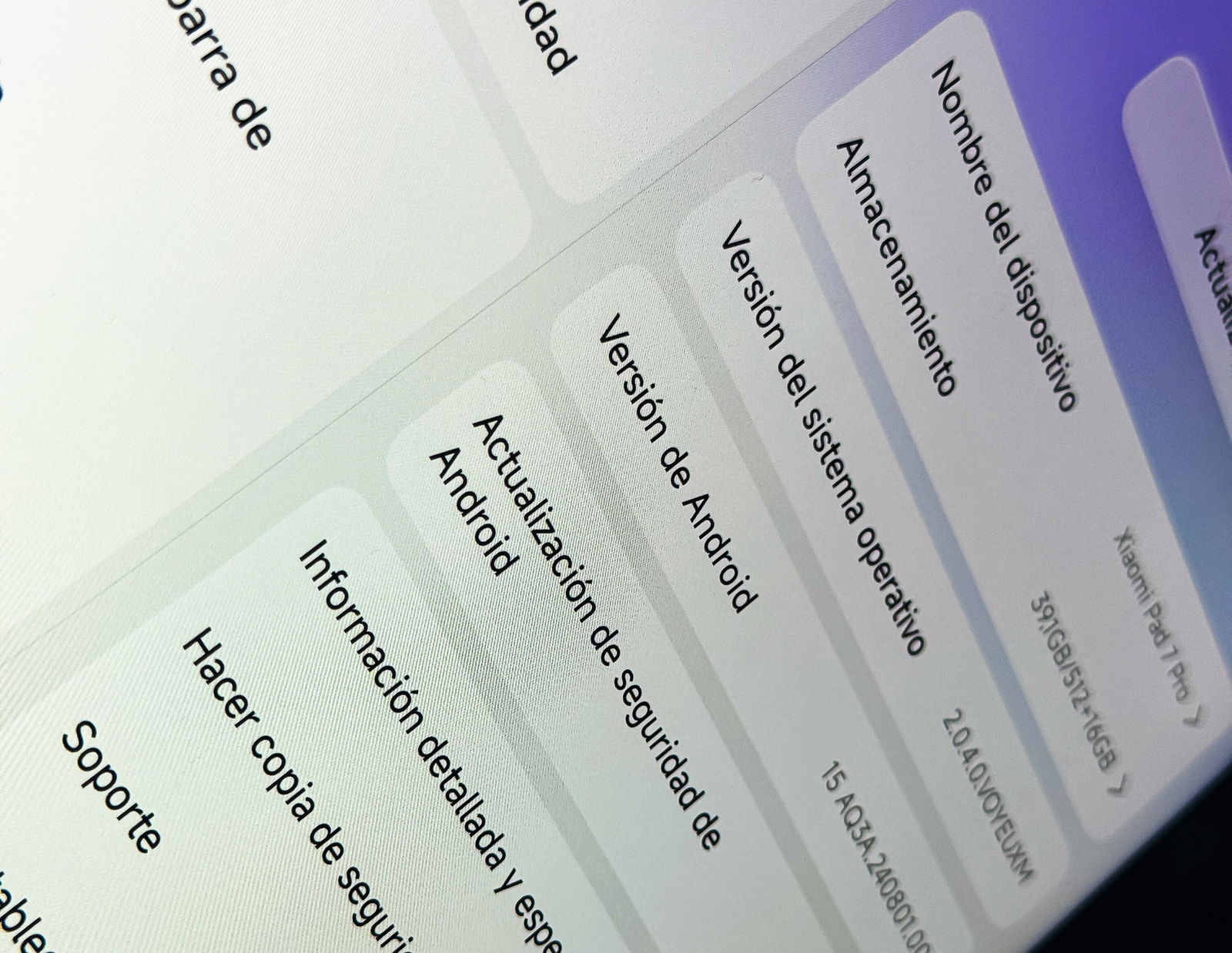 La versión de la Xiaomi Pad 7