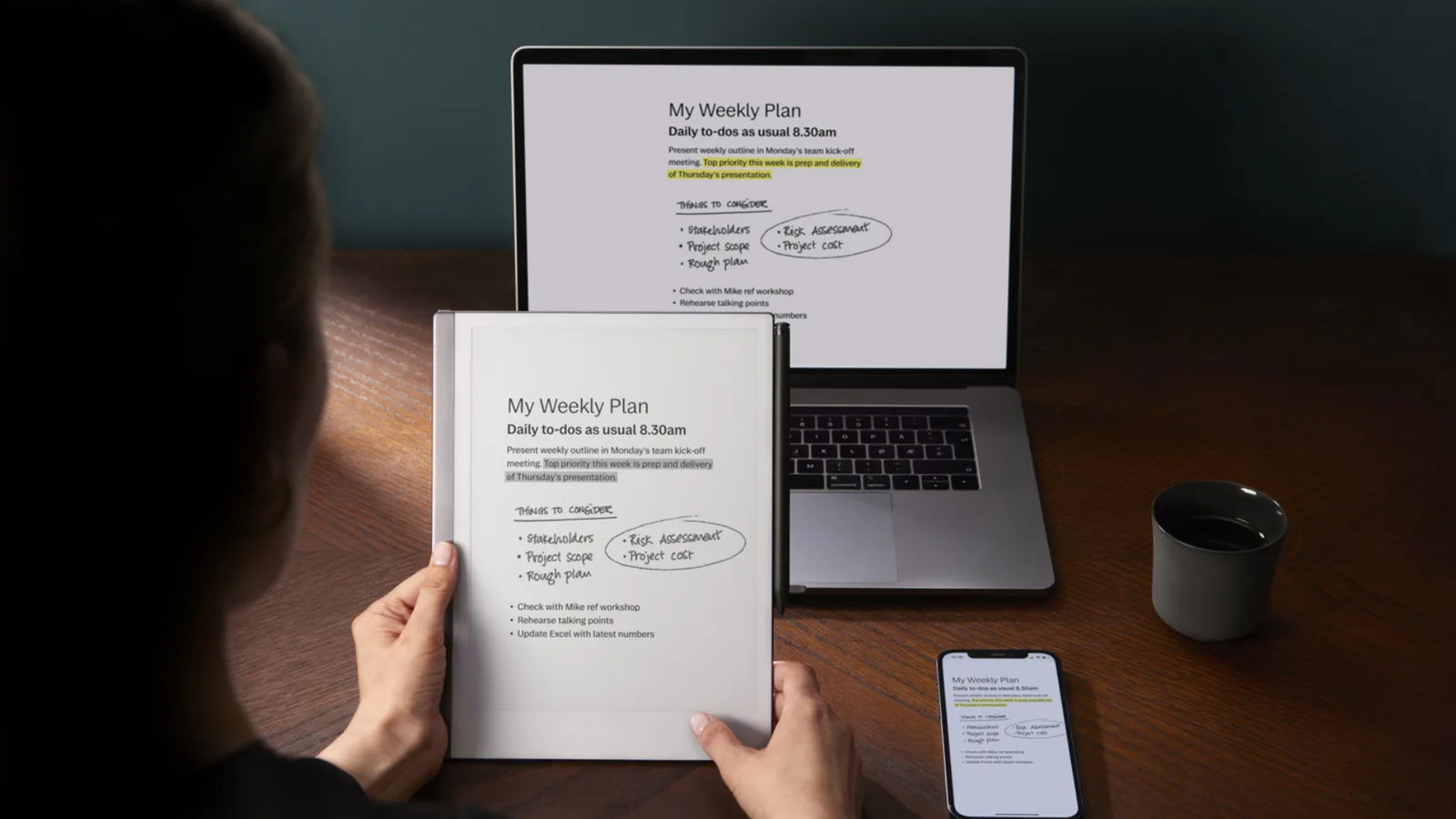 La pantalla del reMarkable 2
