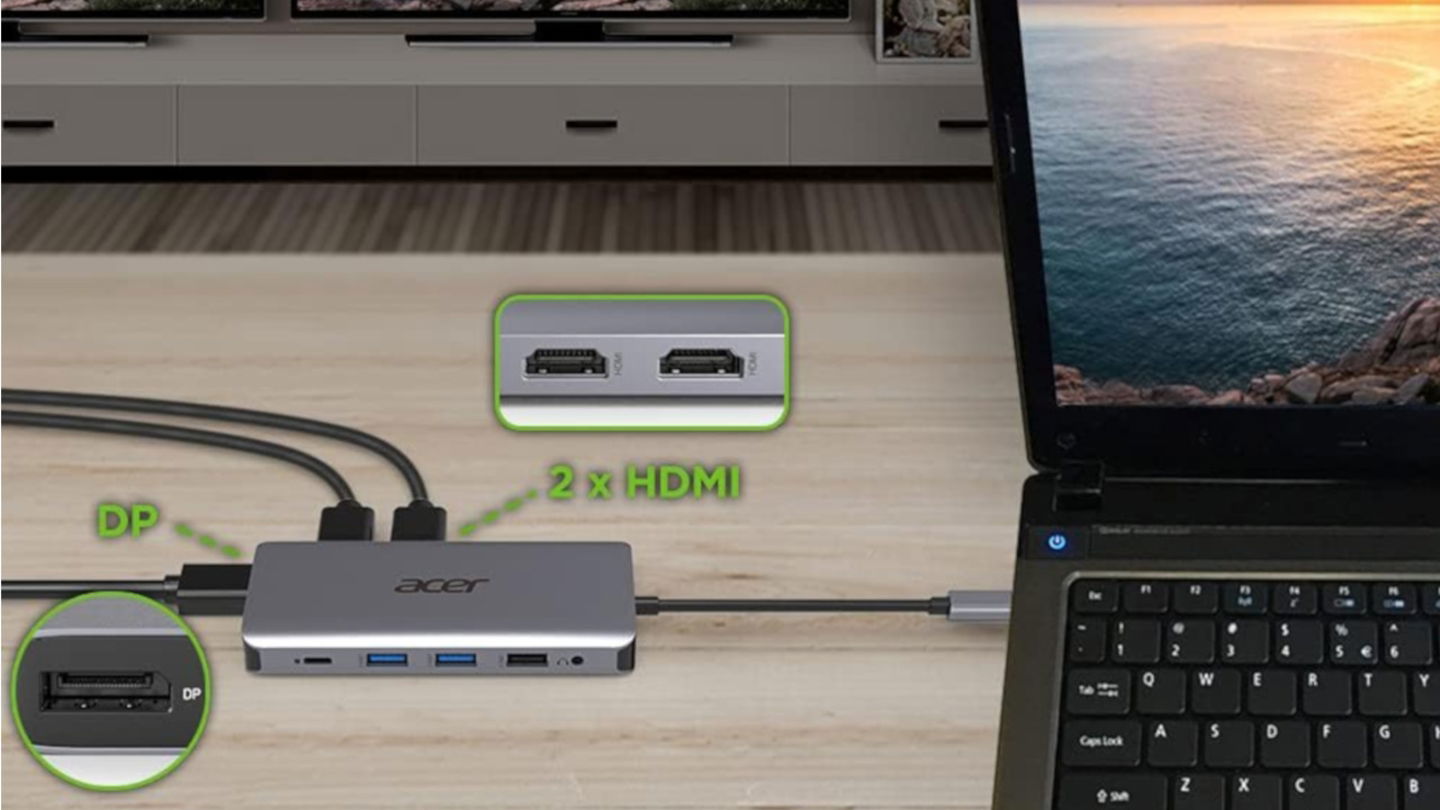 Conecta todo lo que quieras con un solo cable: esta estación Acer 12 en 1 es ahora un chollazo