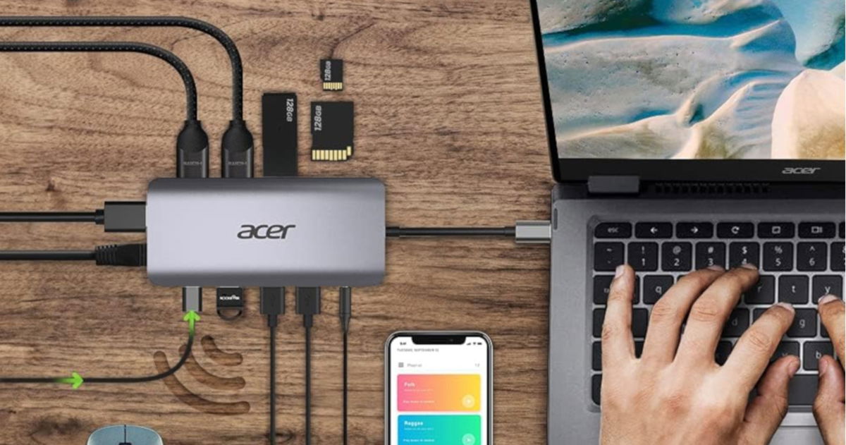 Conecta todo lo que quieras con un solo cable: esta estación Acer 12 en 1 es ahora un chollazo