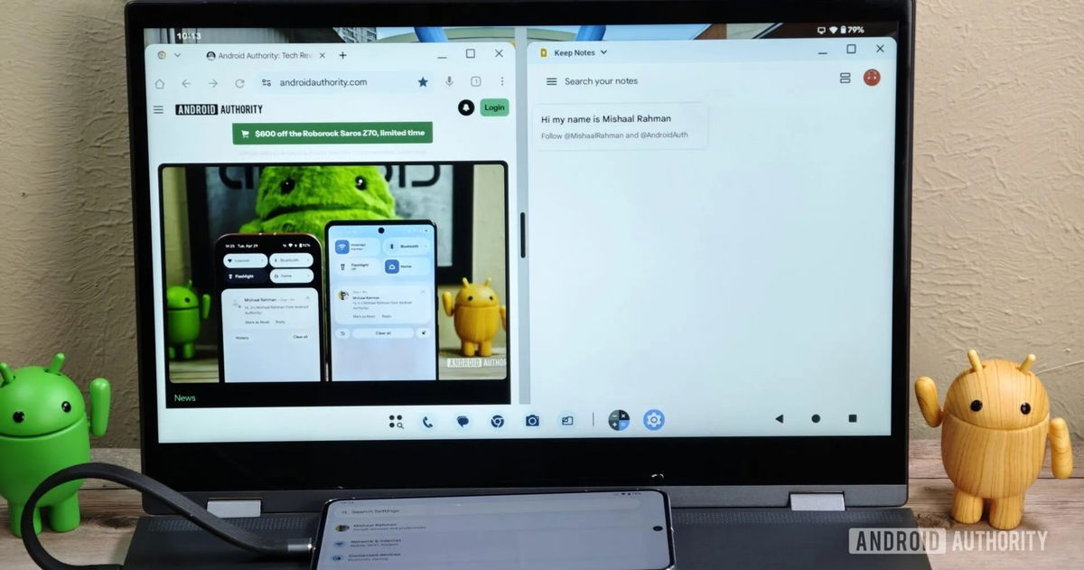 Google y la continuidad de escritorio en Android: estas son las primeras imágenes del escritorio ampliado nativo, muy similar a Samsung DeX