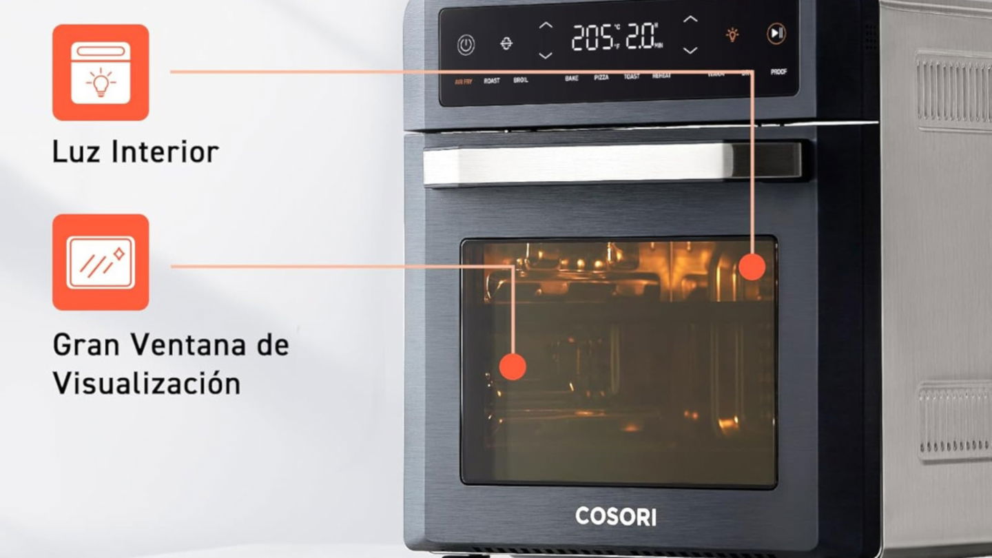 Capacidad XXL y 11 modos automáticos: esta freidora Cosori de 12L quiere sustituir a tu horno, y bien que harías