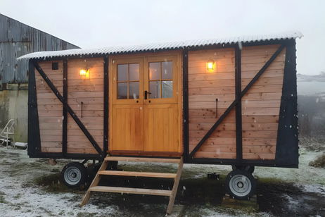 La casa prefabricada más encantadora es este pequeño vagón de tren