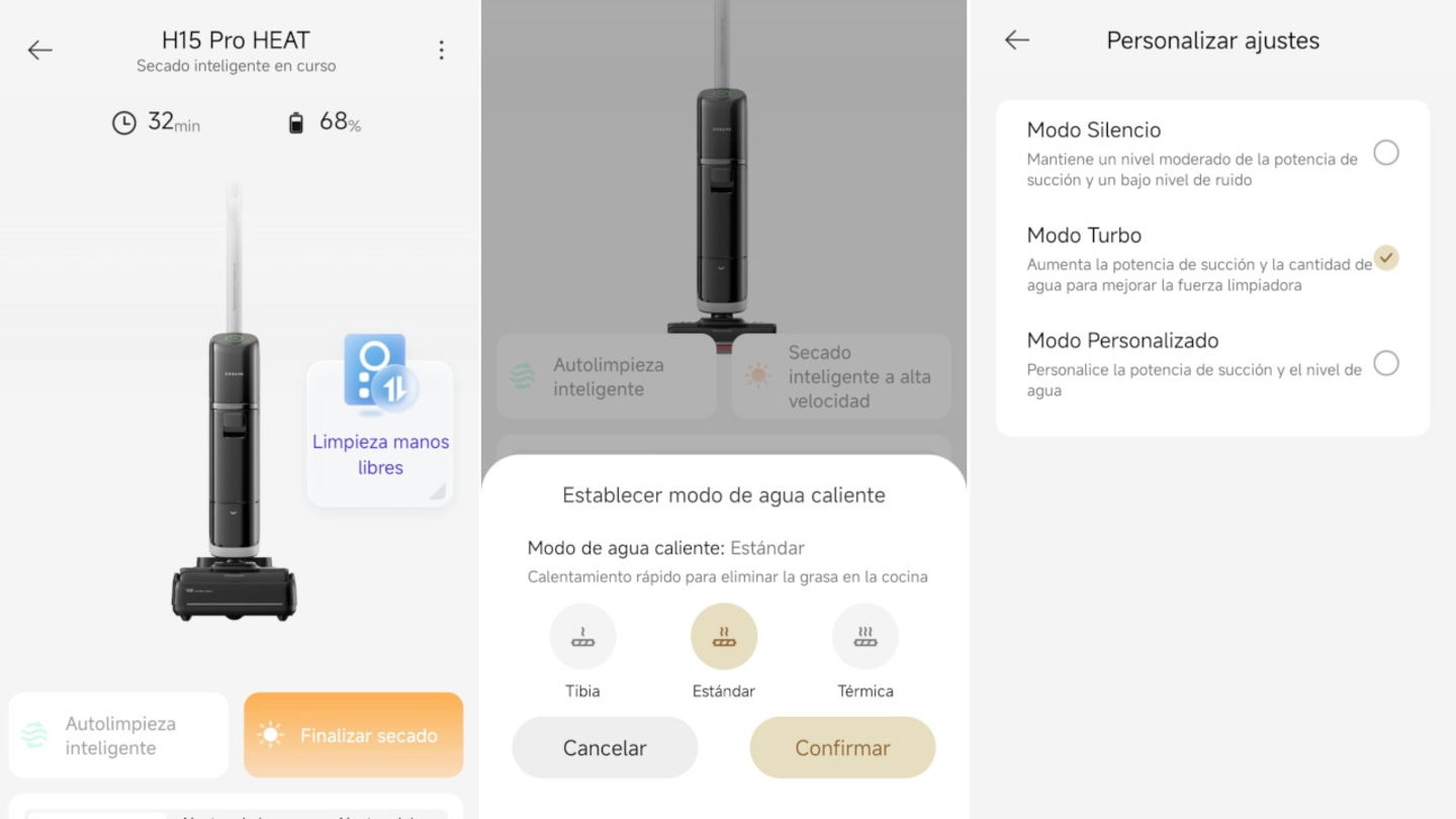 Dreame H15 Pro Heat capturas app