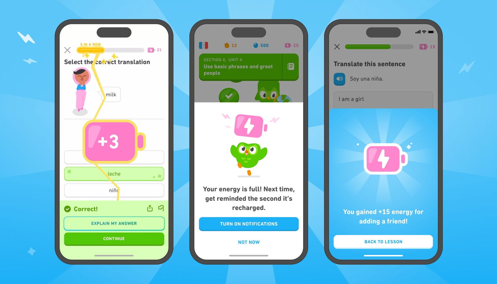 Despídete de los molestos corazones en Duolingo: la app de aprendizaje de idiomas más popular afronta su cambio más radical