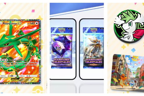 JCC Pokémon Pocket celebra sus primeros 6 meses: podrás conseguir una carta del Pokémon legendario Rayquaza EX