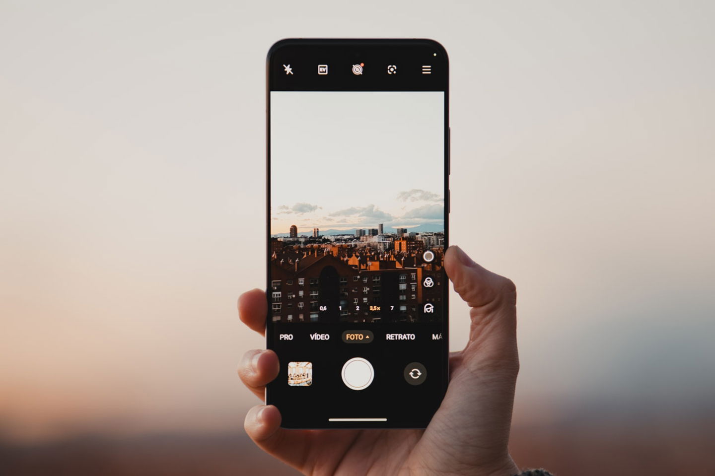 Vista de la app de cámara del OPPO Reno13 Pro 5G
