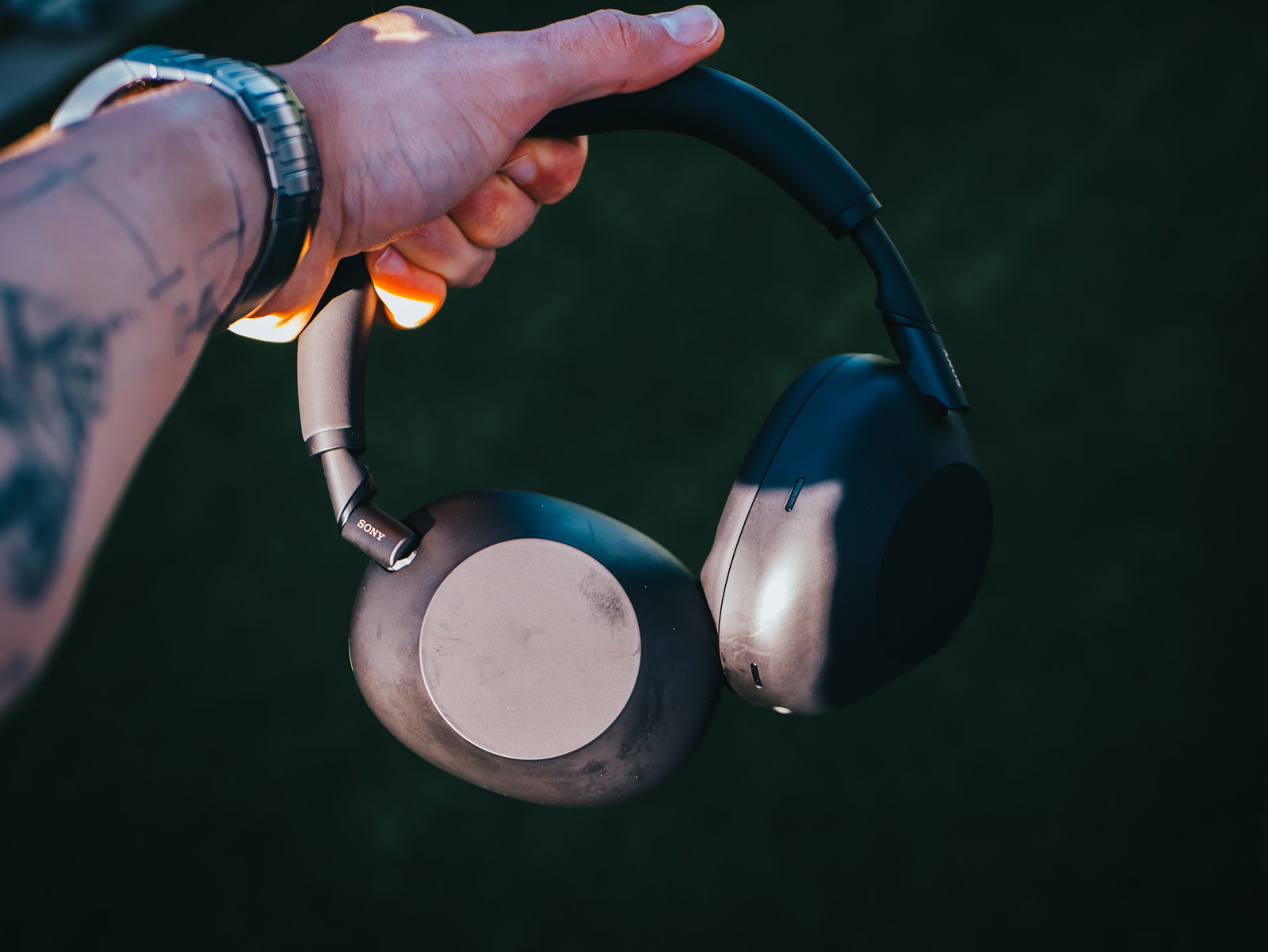Primer plano de los auriculares