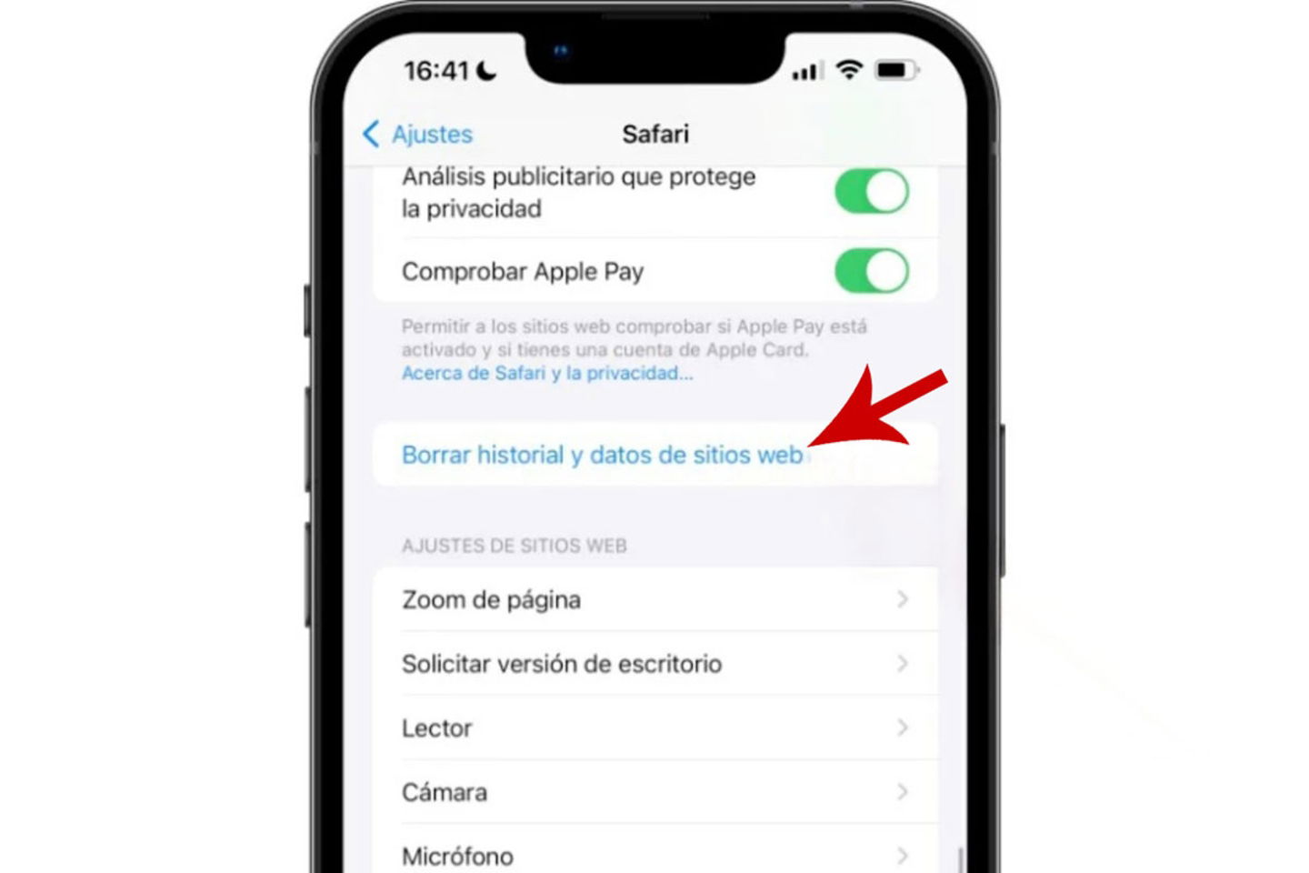Borra la caché de Safari en tu iPhone