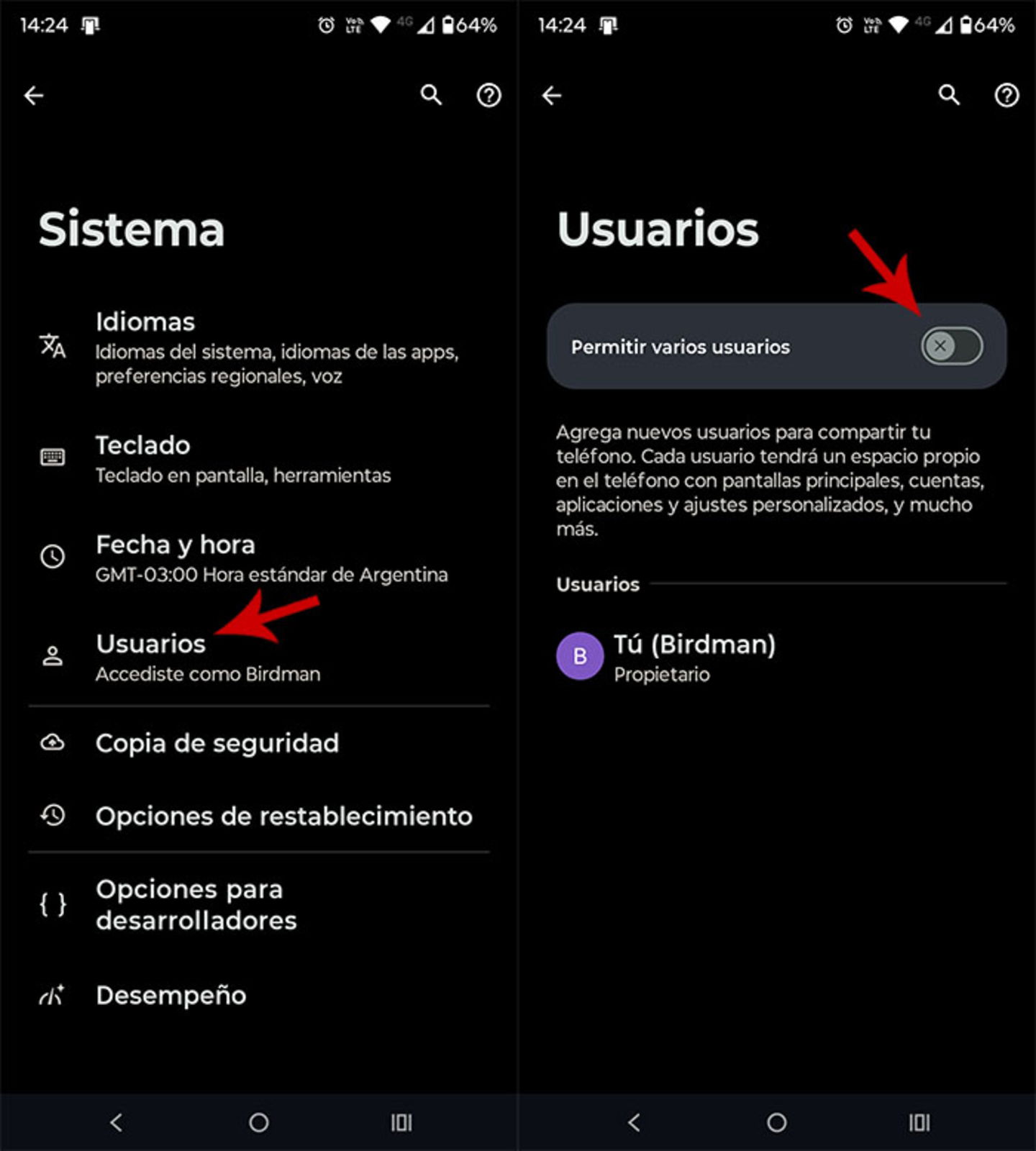 Crear un nuevo usuario en Android