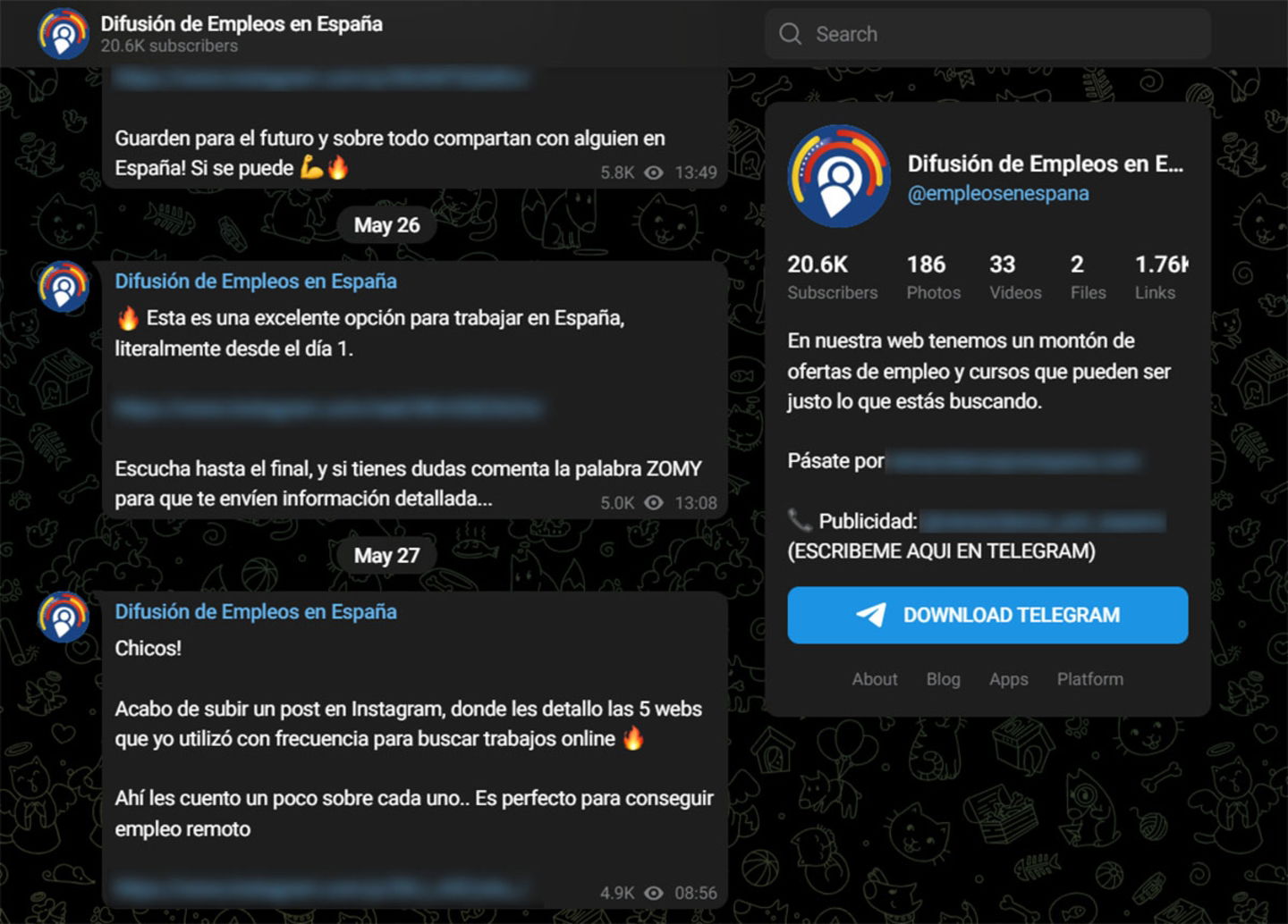 Difusión de Empleos en España