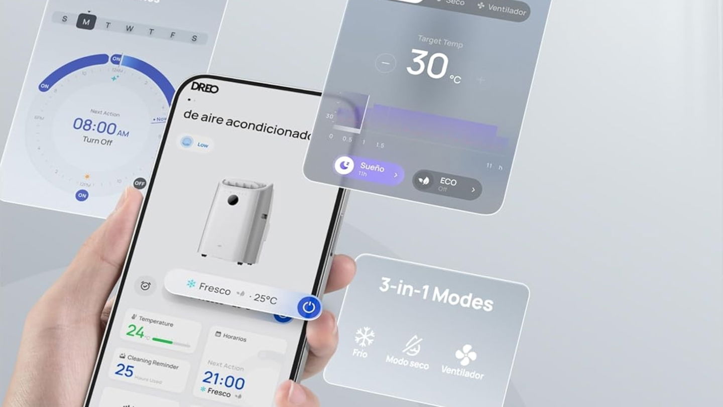 DREO aire acondicionado portátil de 10 000 BTU app