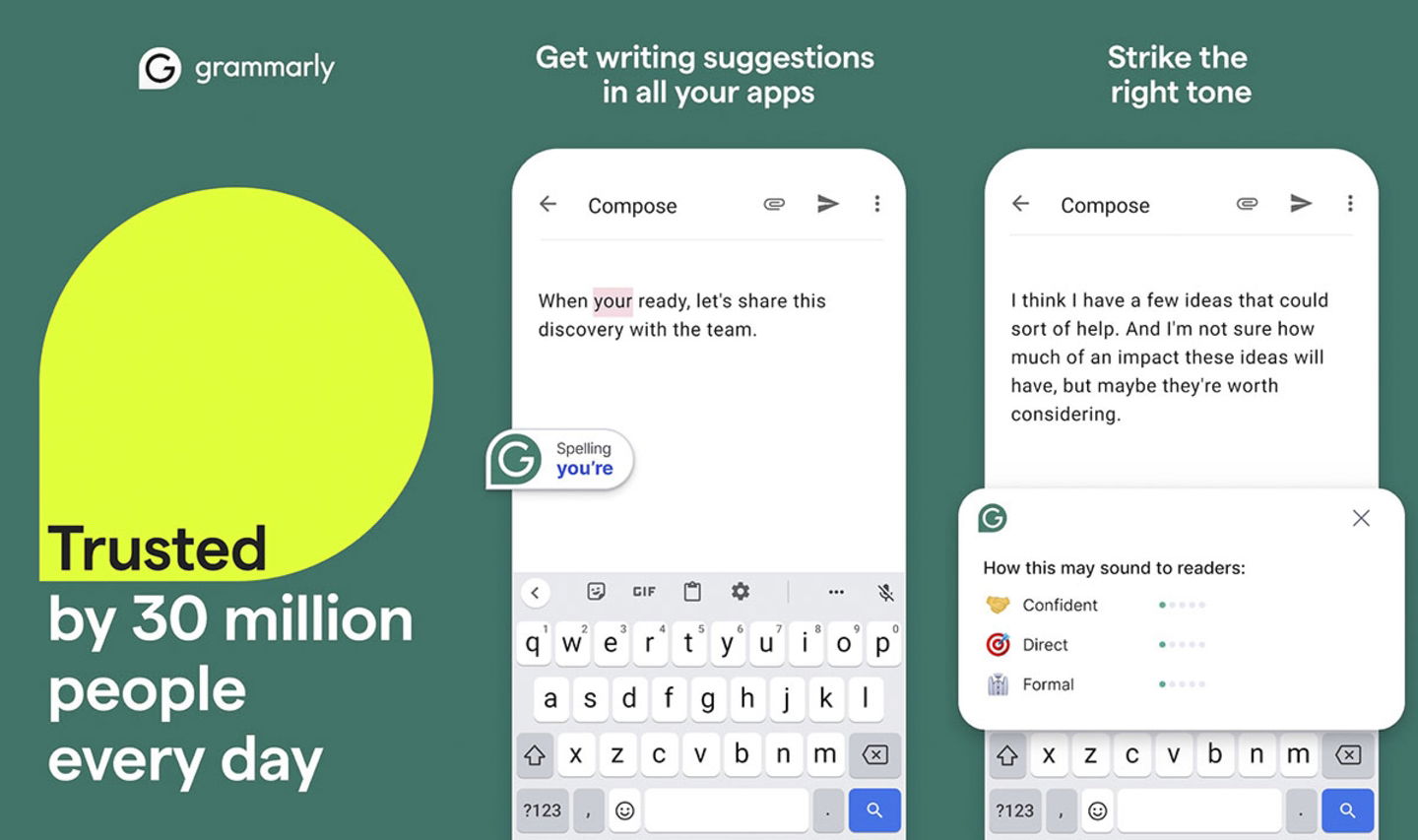 Grammarly app para estudiar