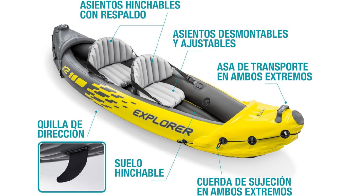 Remos, hinchador, bolsa y kayak de 2 plazas por menos de 100 euros: si no disfrutas del verano es porque no quieres