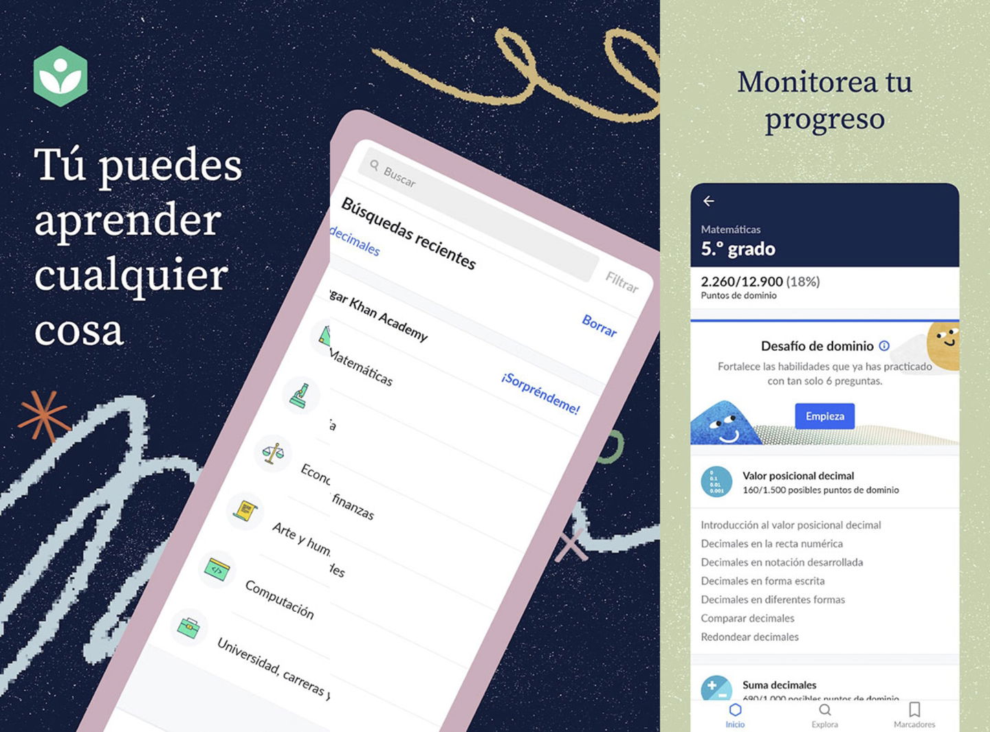 Khan Academy app para estudiar