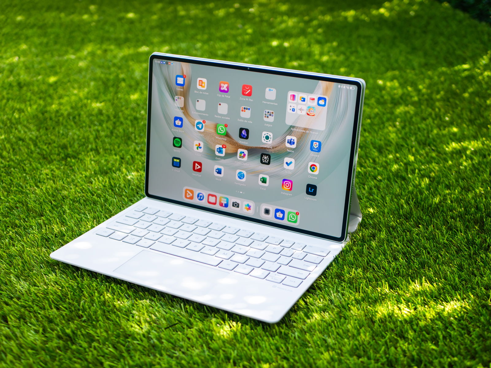 Pantalla de la tablet en el exterior