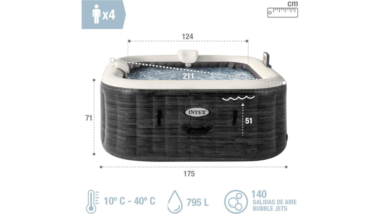 Disfruta del lujo del hidromasaje en casa por mucho menos con este spa hinchable para 4 que ahora cuesta 120 euros menos que su precio oficial