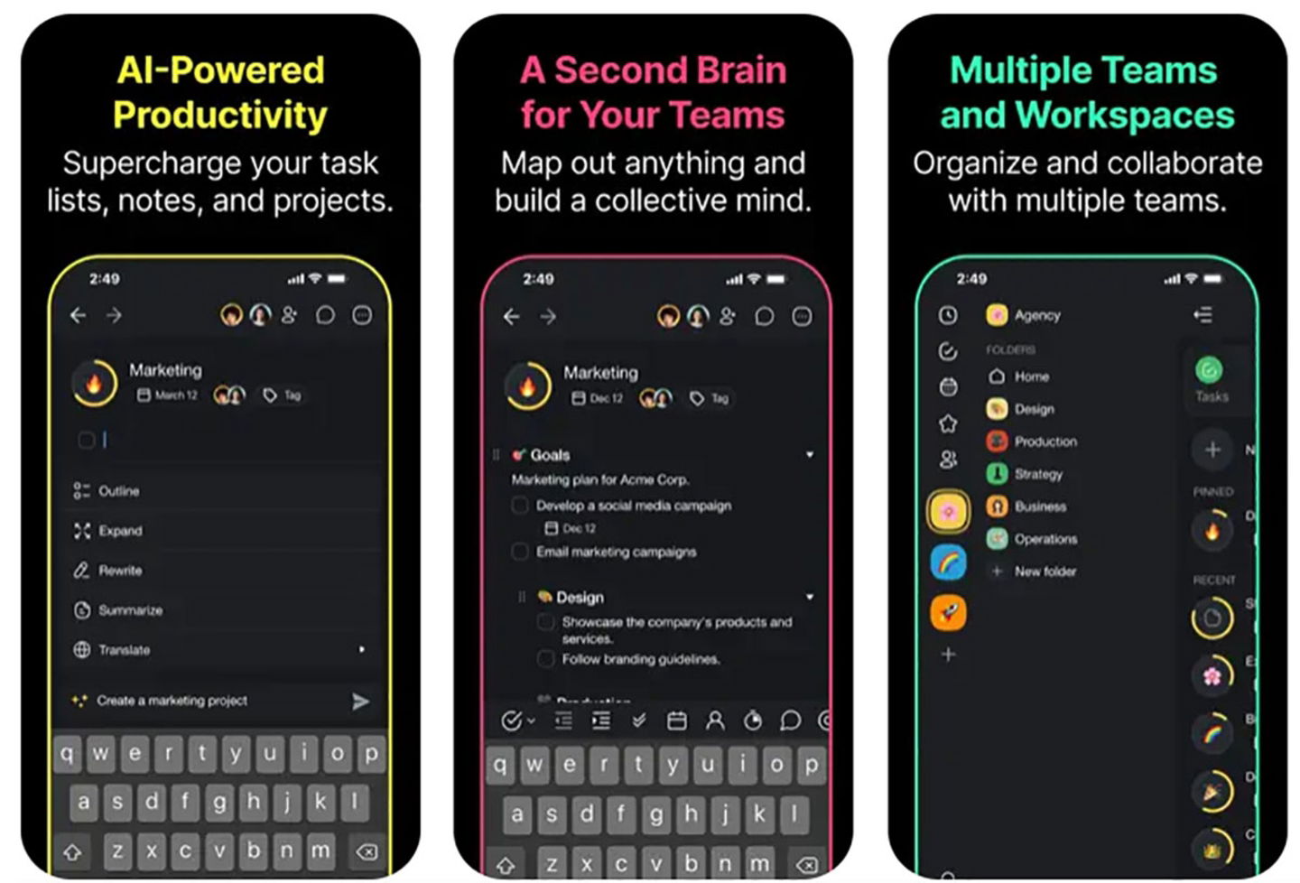 Taskade para iPhone