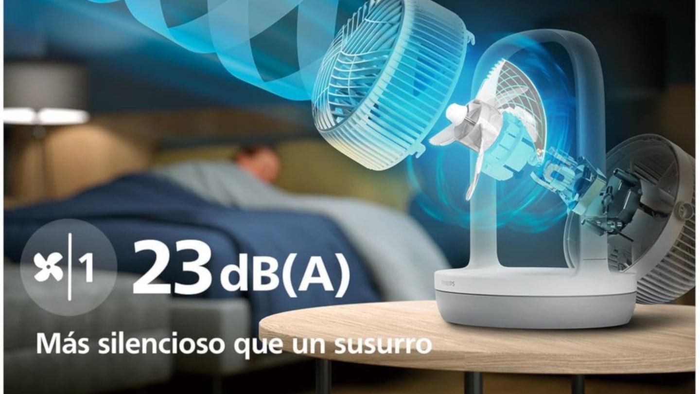 Descubre por qué este ventilador Philips ultrasilencioso arrasa en Amazon y tiene tan buenas opiniones: ideal para dormir sin calor ni ruido