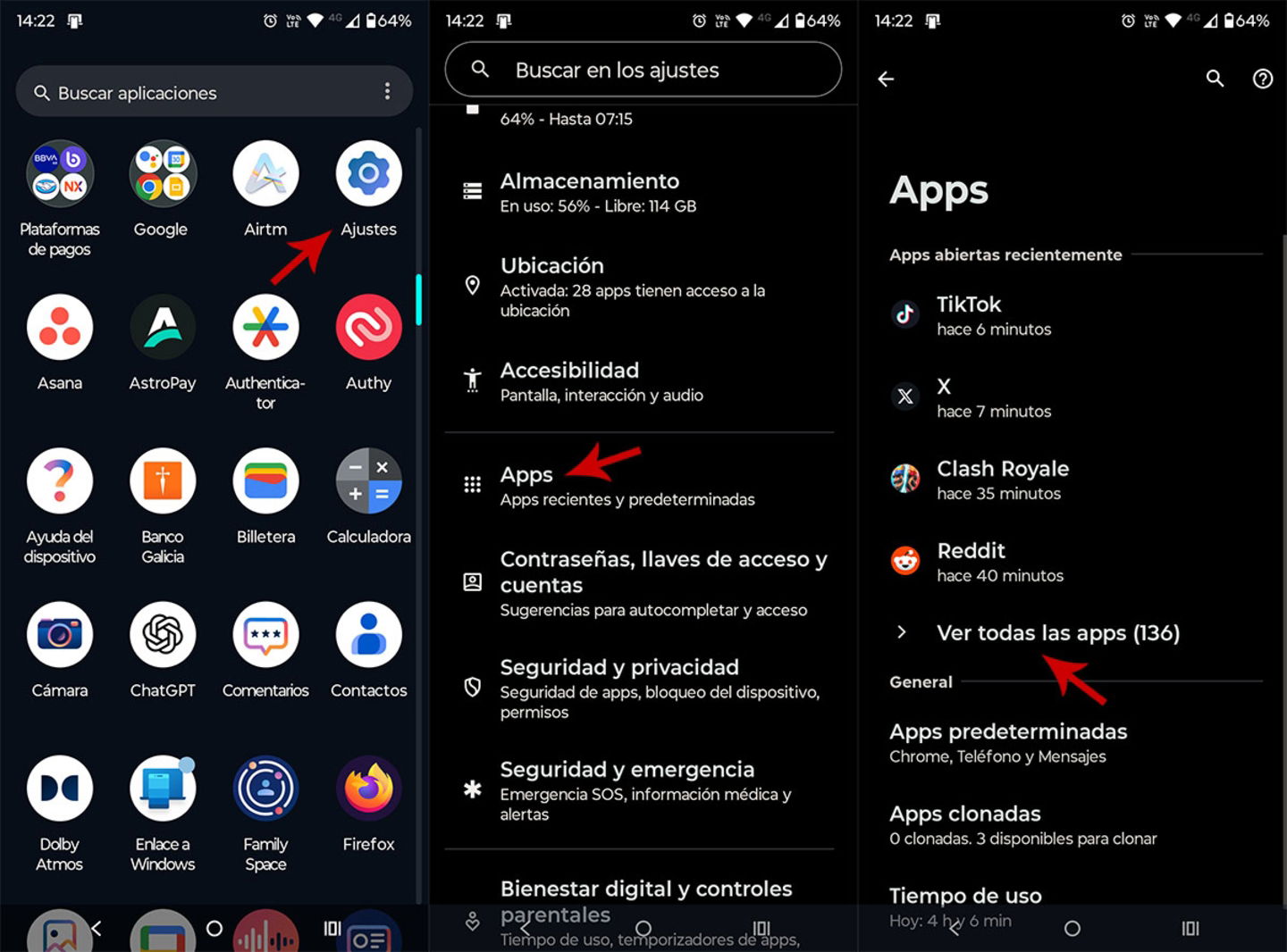 Ver apps instaladas en Android