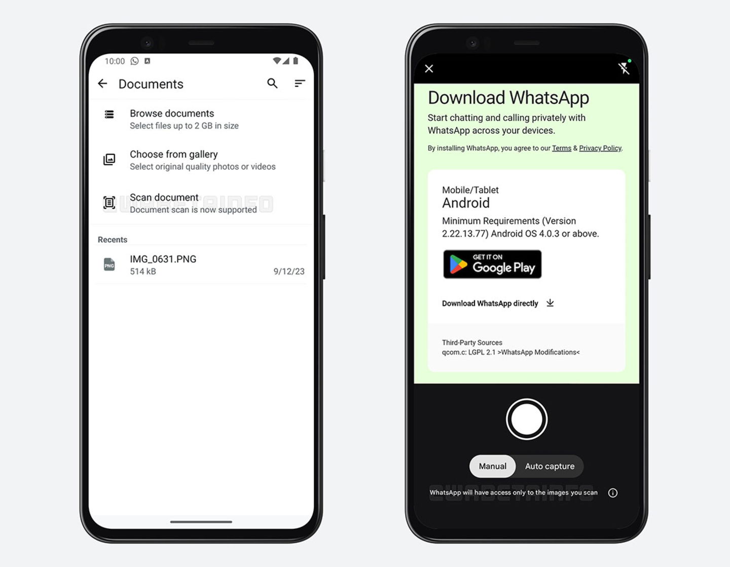 WhatsApp ahora permite escanear documentos con la camara del movil