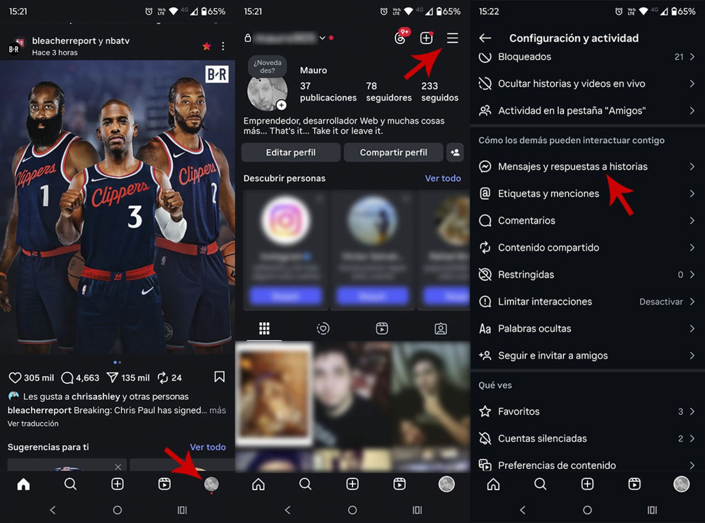 Aparecer offline en Instagram