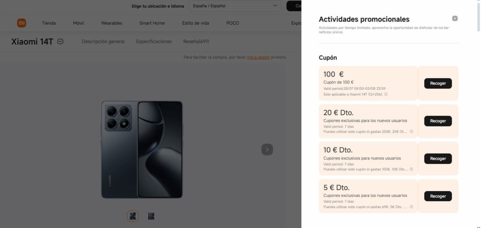 Aprovecha el descuento de 100 euros que tiene Xiaomi para el 14T
