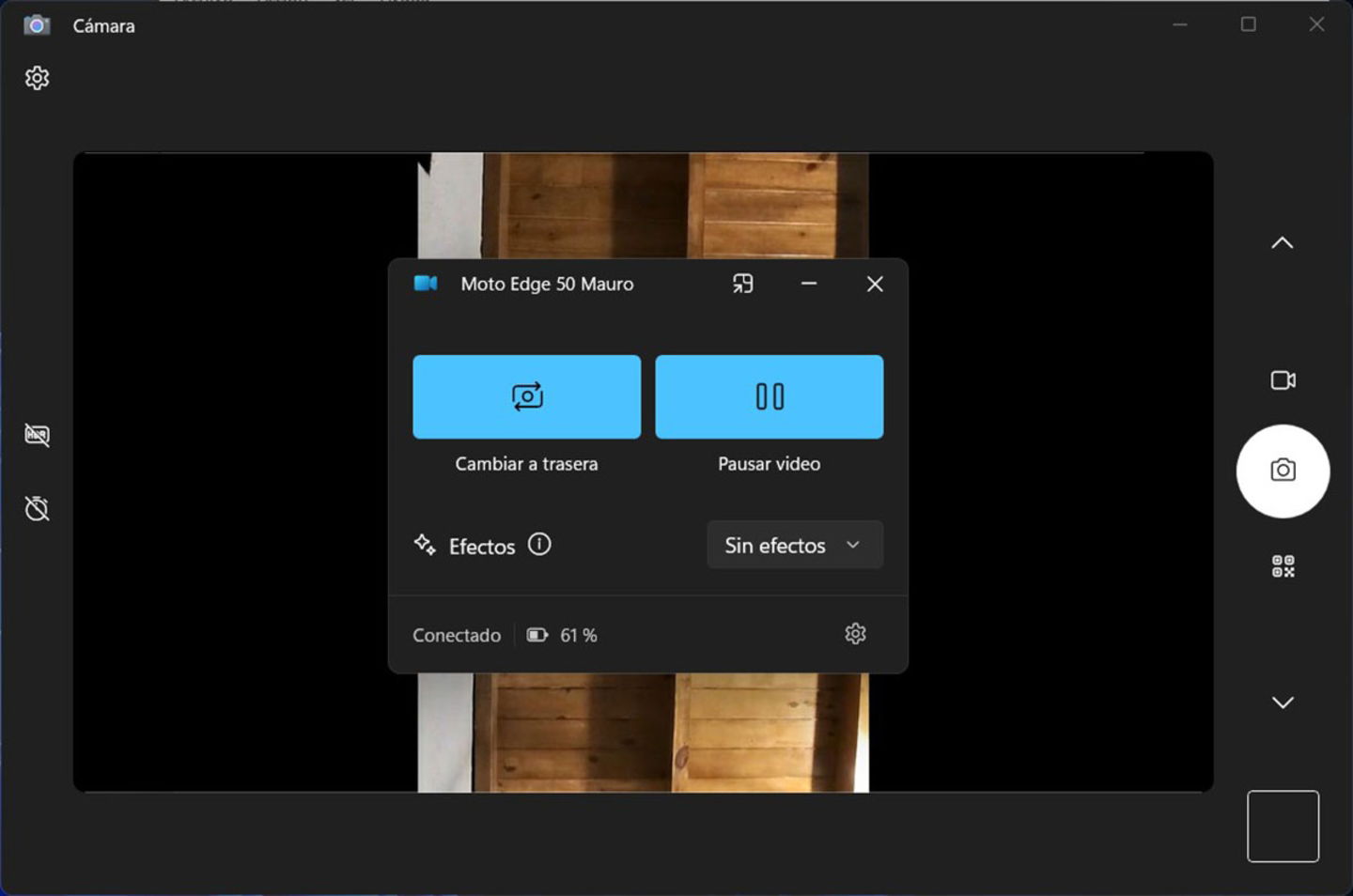 Camara del móvil como webcam en Windows 11
