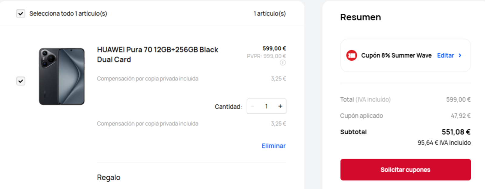 Puedes llevarte el HUAWEI Pura 70 Ultra a un precio muy reducido usando el cupón correspondiente