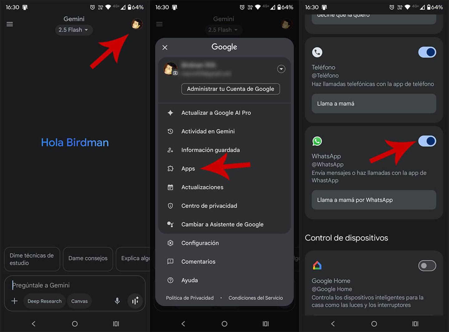 Desactivar Gemini en WhatsApp