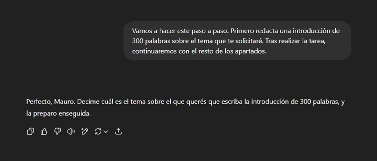 Divide tareas largas en partes