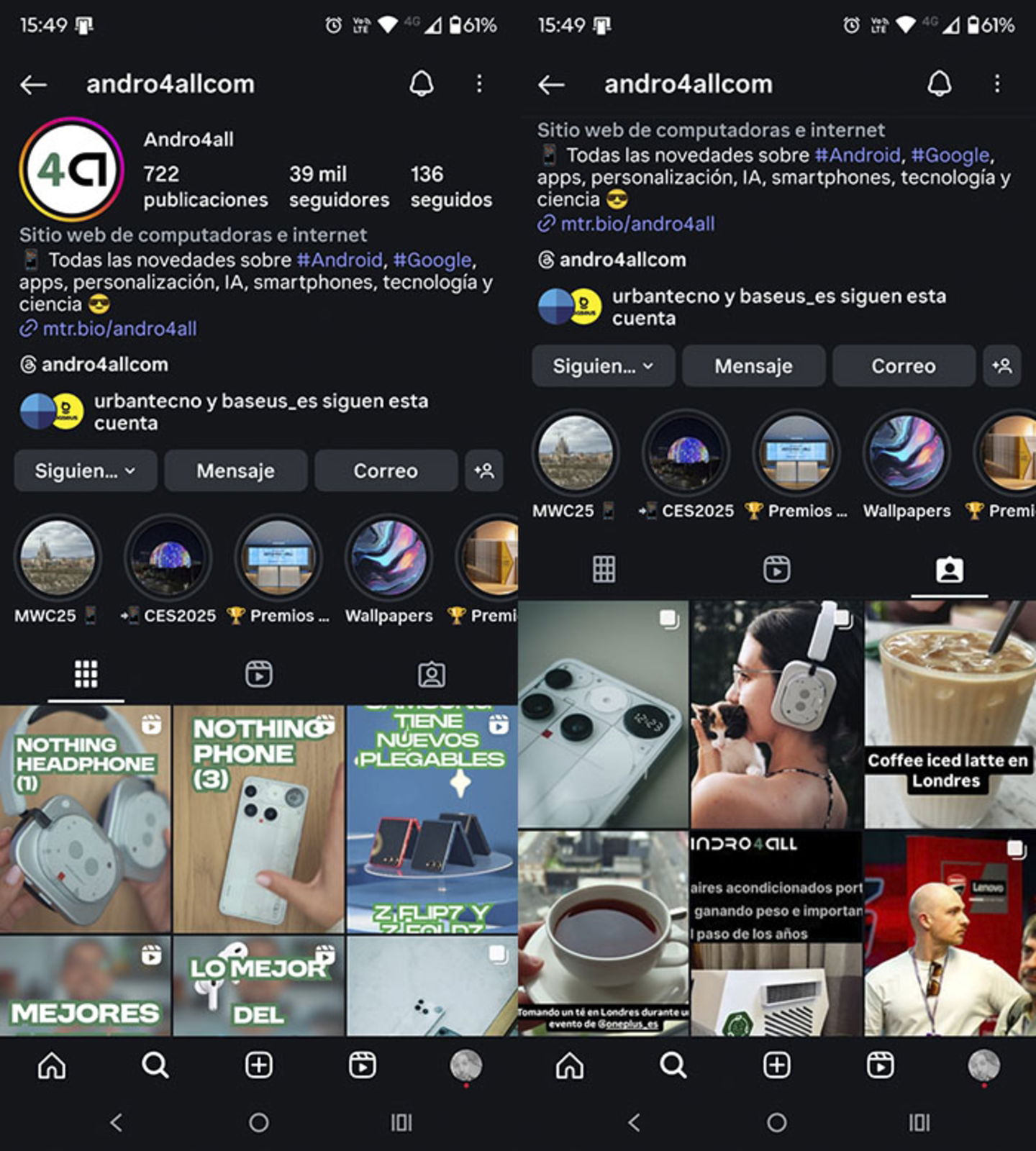 Editar biografía en Instagram