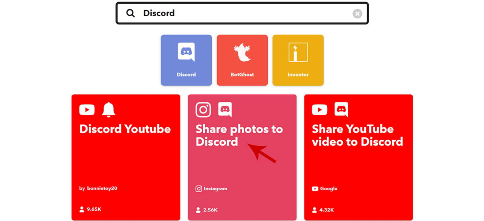 Elegir Instagram en IFTTT