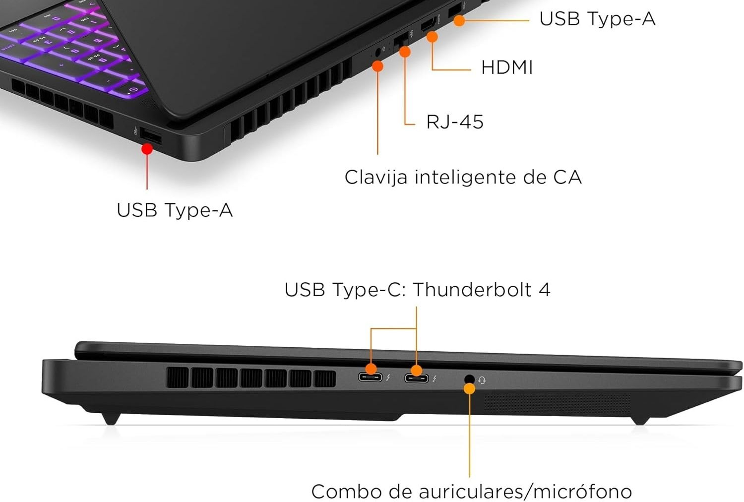 HP OMEN MAX 16 puertos