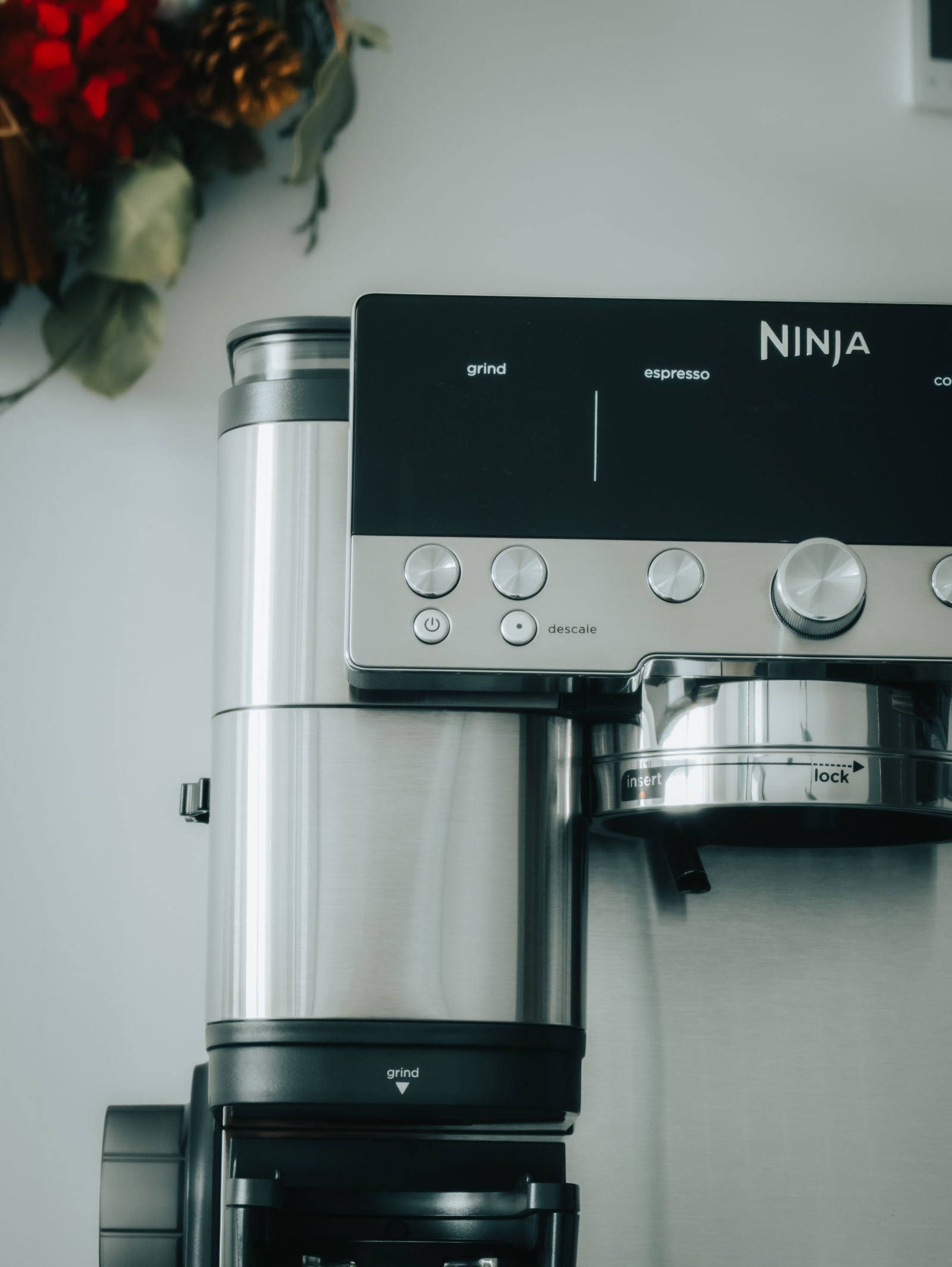 Primer plano de la cafetera