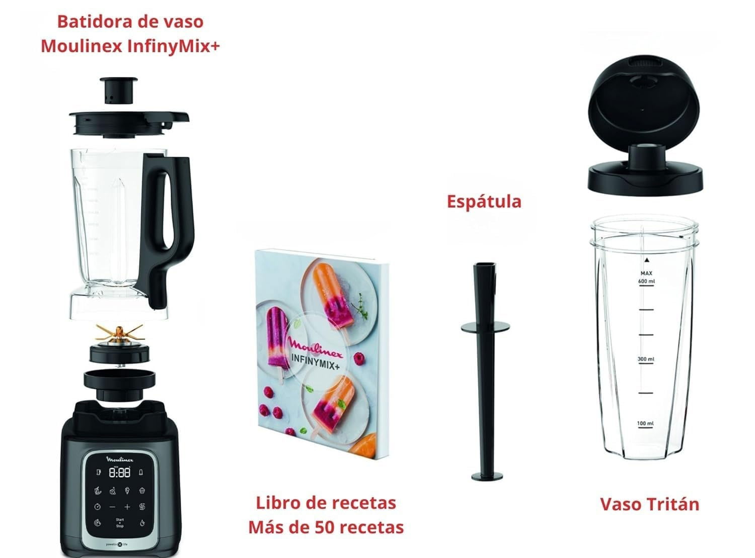 Moulinex InfinyMix cuchilla contenido