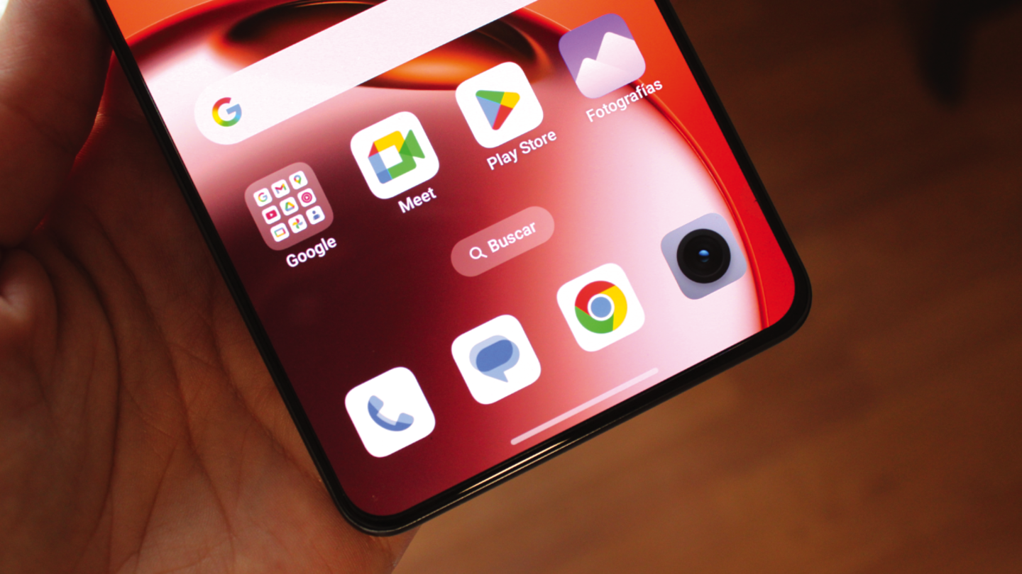 Parte inferior de la pantalla del realme GT 7T