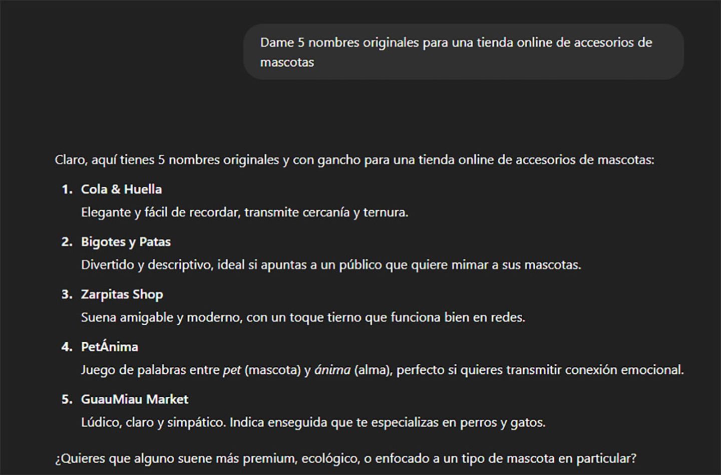 Pide alternativas y comparaciones