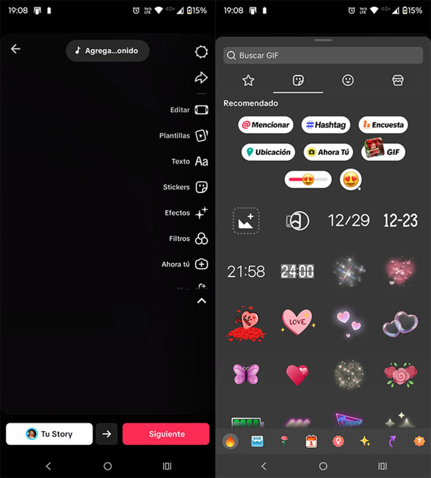 Añadir stickers y emojis en los videos de TikTok