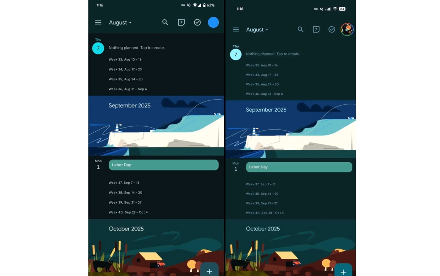 Calendario de Google vista principal