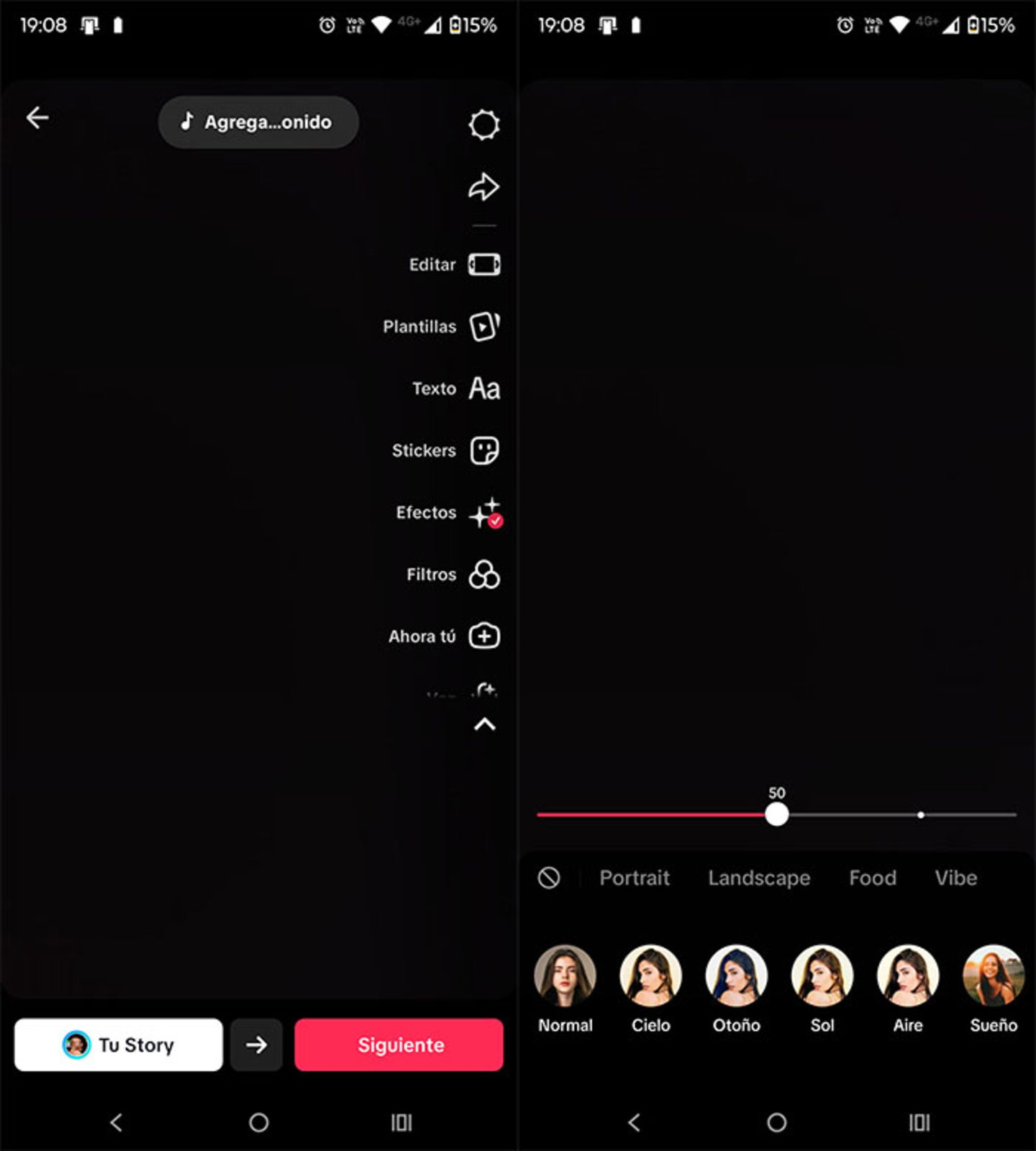 Aplicar filtros en un video de TikTok
