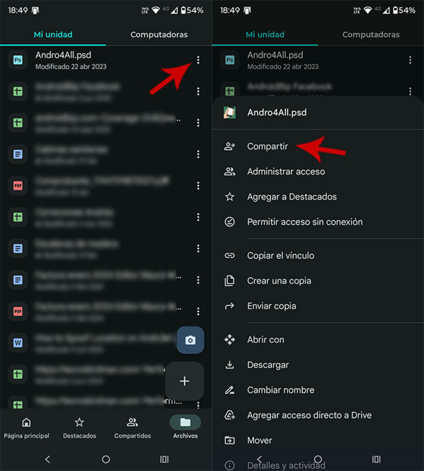 Compartir archivos y carpetas con otras personas en Google Drive